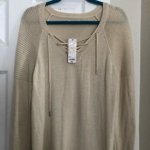 Cream sweater dress size large
